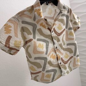 Zara Matching Set Top and Short Kids Cream and Tan